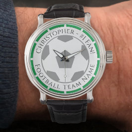Ditt namn plus fotbollsteamet Namn Watch Armbandsur