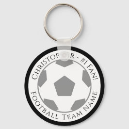 Ditt namn plus fotbollsteamets Namn-nyckelkedja Nyckelring