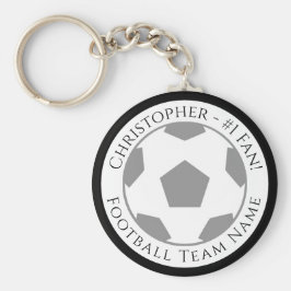 Ditt namn plus fotbollsteamets Namn-nyckelkedja Nyckelring