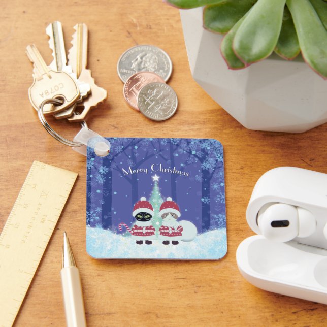 [Ditt namn]: Poiluna Jul Metall Square Nyckelring (Skrivbord)