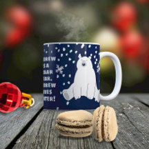 Ditt namn Polar Bear i Snowy Winter Coffee Mugg