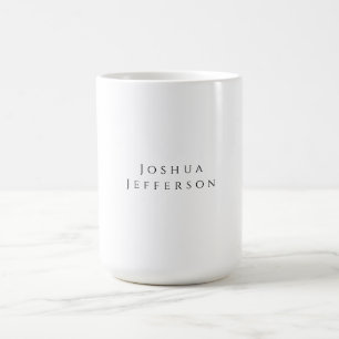 Ditt Namn Professionell Kreativ Enfärgad Svart Vit Kaffemugg