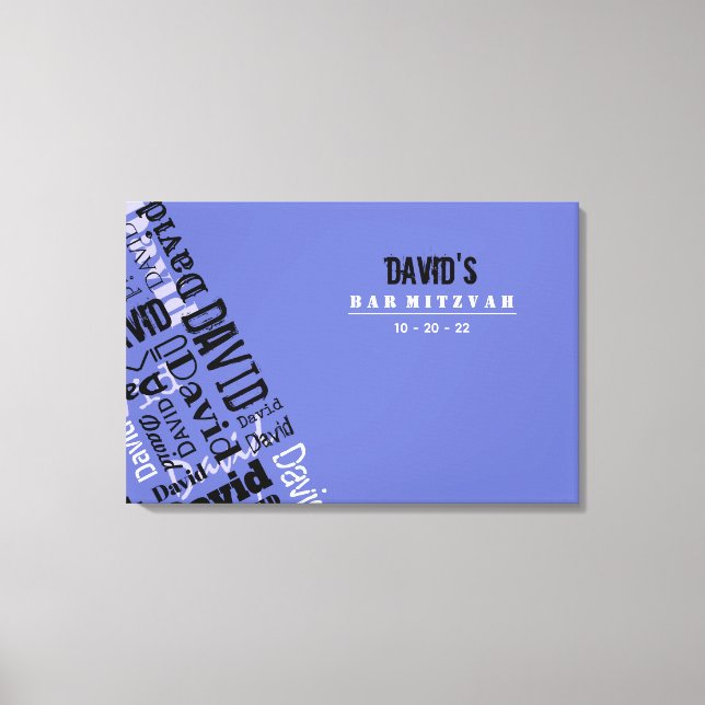 DITT NAMN Pub Bat mitzvah inloggningsnämnd Canvastryck (Framsida)