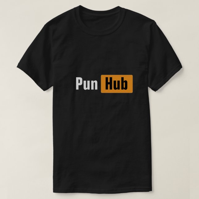 Ditt namn Pun Hub-minnesdesign T-Shirt (Design framsida)