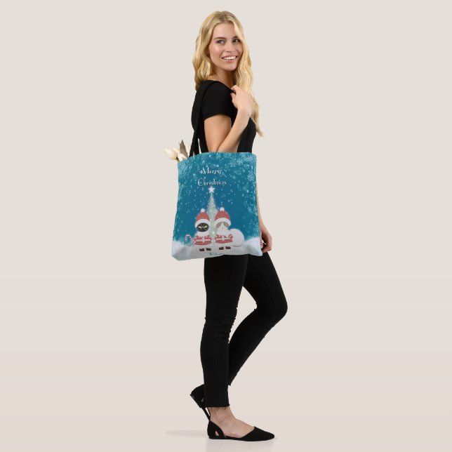 [Ditt namn]'s Poiluna jul Tote Bag Tygkasse (På modell)