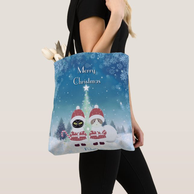 [Ditt namn]'s Poiluna jul Tote Bag Tygkasse (Närbild)