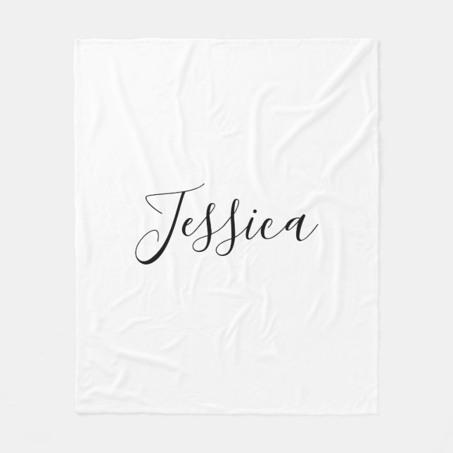 Ditt namn | Skript för Elegant Fleecefilt (Framsidan)