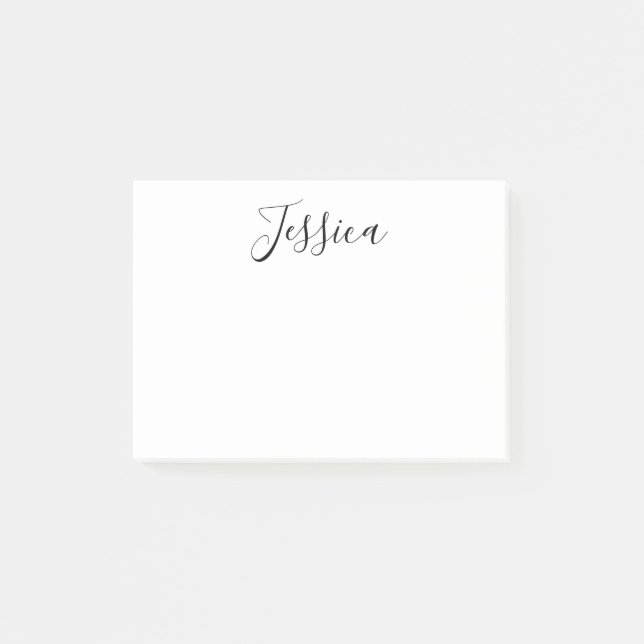 Ditt namn | Skript för Elegant Post-it Block (Framsida)