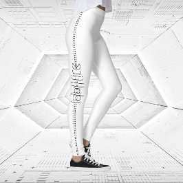 Ditt namn som Alien Glyph White Leggings