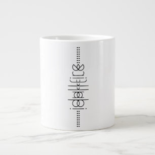 Ditt namn som unika främmande tecken jumbo mugg