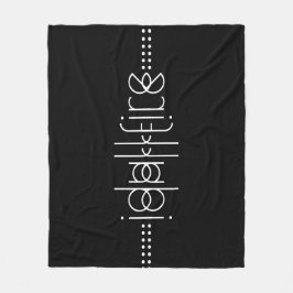 Ditt namn som unikt unikt tecken fleecefilt