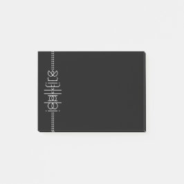 Ditt namn som unikt unikt tecken post-it block