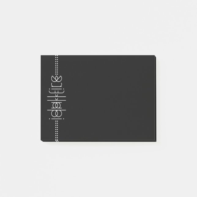 Ditt namn som unikt unikt tecken post-it block (Framsida)