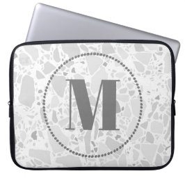 Ditt namn Terrazzo, Modern Mönster Monogram Laptop Fodral