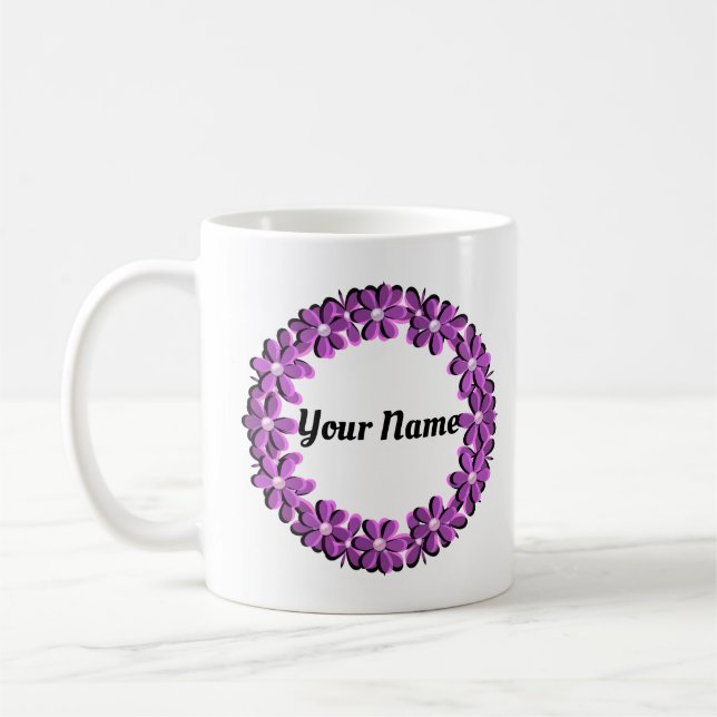 Ditt namn, text, personlig kaffemugg (Vänster)