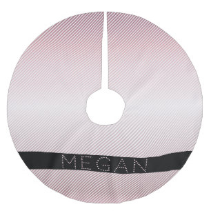 Ditt namn Thin Ro Ombre & White Rand Julgransmatta Borstad Polyester