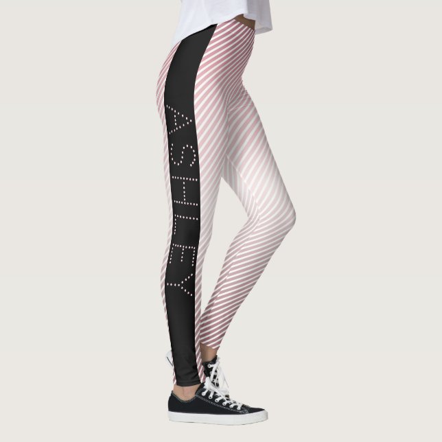 Ditt namn | Thin Ro Ombre & White Rand Leggings (Höger)