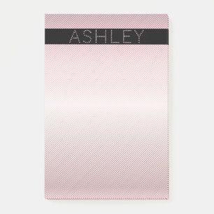Ditt namn Thin Ro Ombre & White Rand Post-it Block