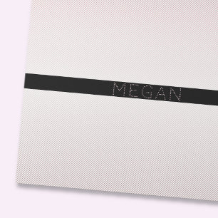 Ditt namn Thin White & Sublte Ro Ombre Rand Presentpapper