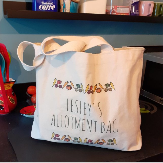 Ditt namn, tilldelningsväska, färgade grönsaker. jumbo tygkasse (Skapare uppladdad)