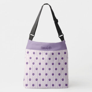 Ditt namn Violet, Rand Violet Flowers Axelväska