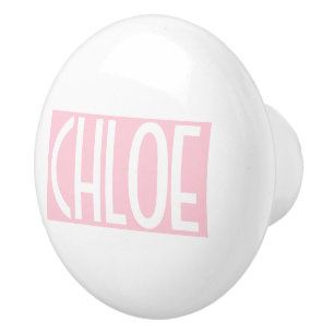 Ditt namn   Vit text i fetstil på Ljus rosa Knopp