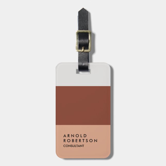 Ditt namngivna Trendig Modern Minimalist Bagagebricka (Vertikal Framsida)