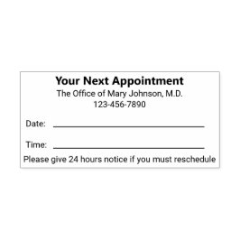 Ditt nästa Möte påminnelse om Doktor kontor Självfärgande Stämpel