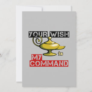 Ditt önskemål är min kommando Aladdin Lamp Design Julkort