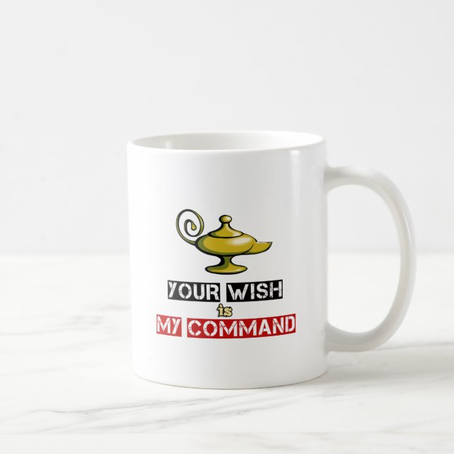 Ditt önskemål är min kommando Aladdin Lamp Design Kaffemugg (Höger)