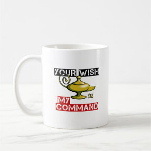 Ditt önskemål är min kommando Aladdin Lamp Design Kaffemugg