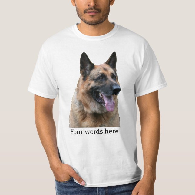 Ditt ord och en nära tysk Shepherd Hund T Shirt (Framsida)