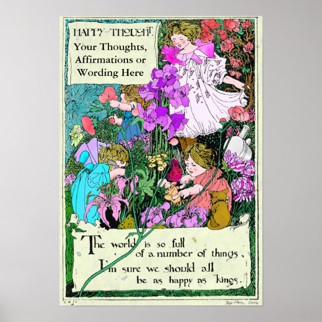 Ditt Ord på en fantastisk 1800-talssida Poster (Framsidan)