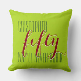 Ditt ordspråk: Christopher femty du kommer aldrig  Kudde