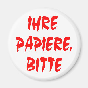 Ditt papper, behar (i tysk) magnet