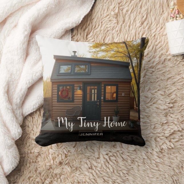 Ditt personliga Tiny Home-monogramnamn Kudde (Filt)