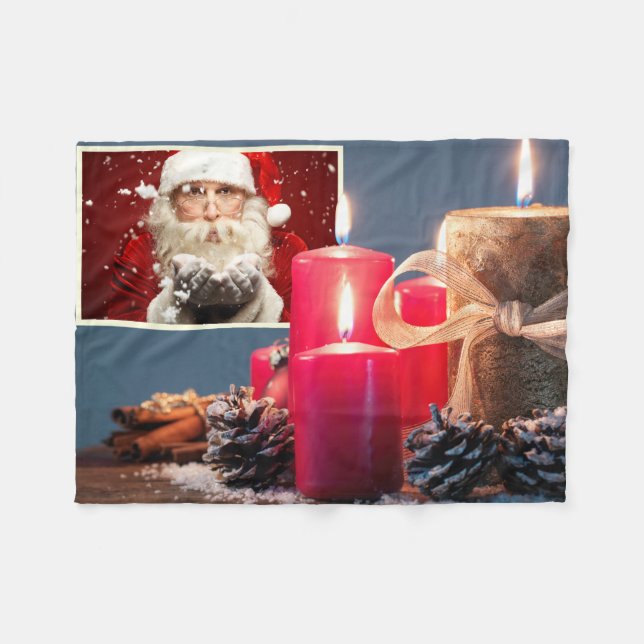 DITT PHOTO-anpassningsbarnas julfilt Fleecefilt (Framsidan (Horisontell))