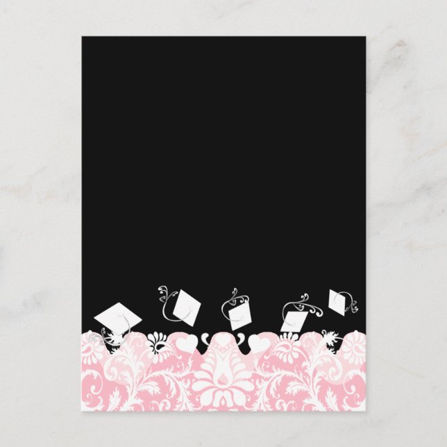 Ditt Photo Rosa Studenten Open House Inbjudan Vykort (Framsida)