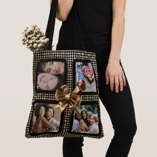 DITT PHOTOS anpassningsbar collage template golden Tygkasse