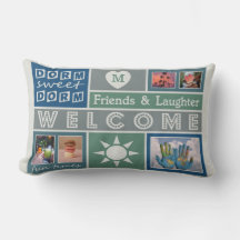 DITT PHOTOS & MONOGRAM-sovrum dekorativ kudde