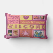 DITT PHOTOS & MONOGRAM-sovrum dekorativ kudde