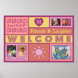 DITT PHOTOS- & MONOGRAM-sovrum för anpassningsbar Poster