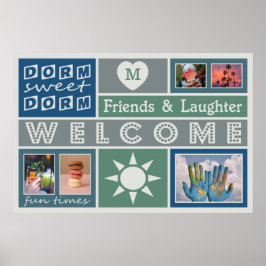 DITT PHOTOS- & MONOGRAM-sovrum för anpassningsbar Poster