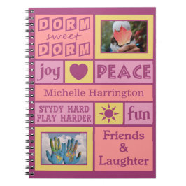 DITT PHOTOS & NAMN-anpassningsbar-sovrumsbärbar da Anteckningsbok Med Spiral