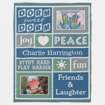 DITT PHOTOS & NAMN-anpassningsbarnas sovrumsfilt