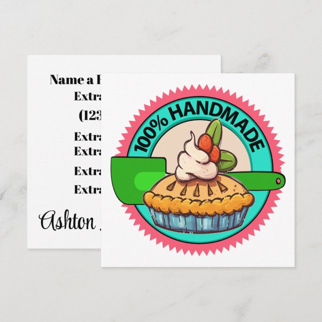 Ditt platta visitkort inbjudningar (Fram/baksida)