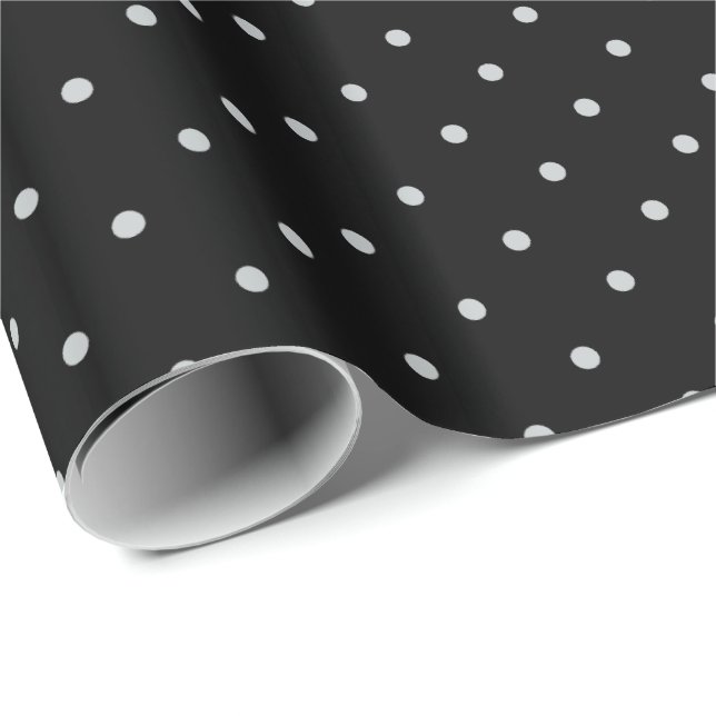 Ditt Polka dots Färg på Svart klickar på Anpassa Presentpapper (Rullad Hörn)