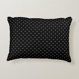 Ditt Polka dots Färg på Svart klickar på Anpassa Prydnadskudde