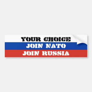 Ditt primat, går med NATO eller går med Ryssland Bildekal
