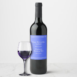 Ditt privata märke Homemade Blueberry Vin Vinflaska Etikett